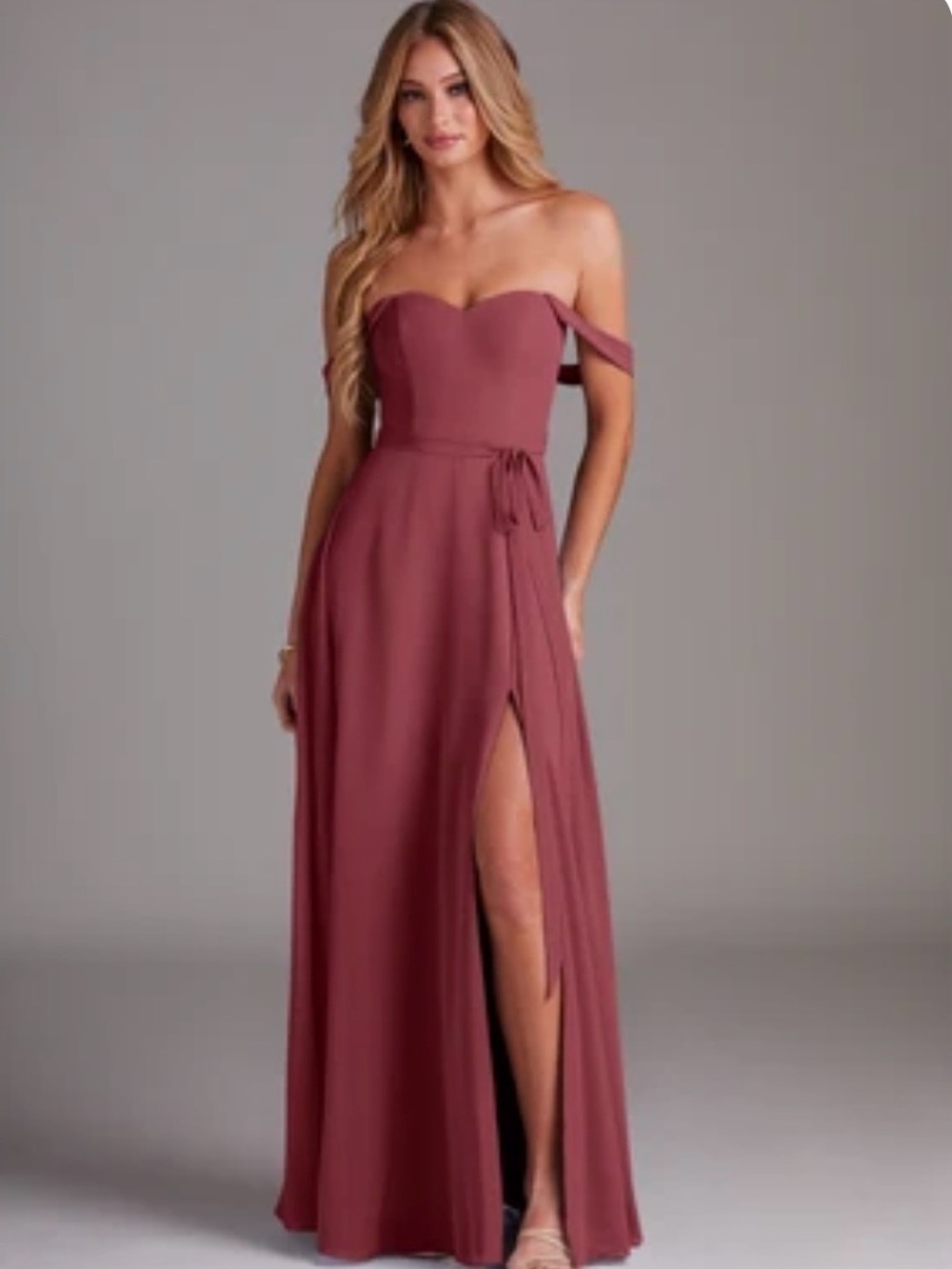 Azazie Off Shoulder Maxi Dress